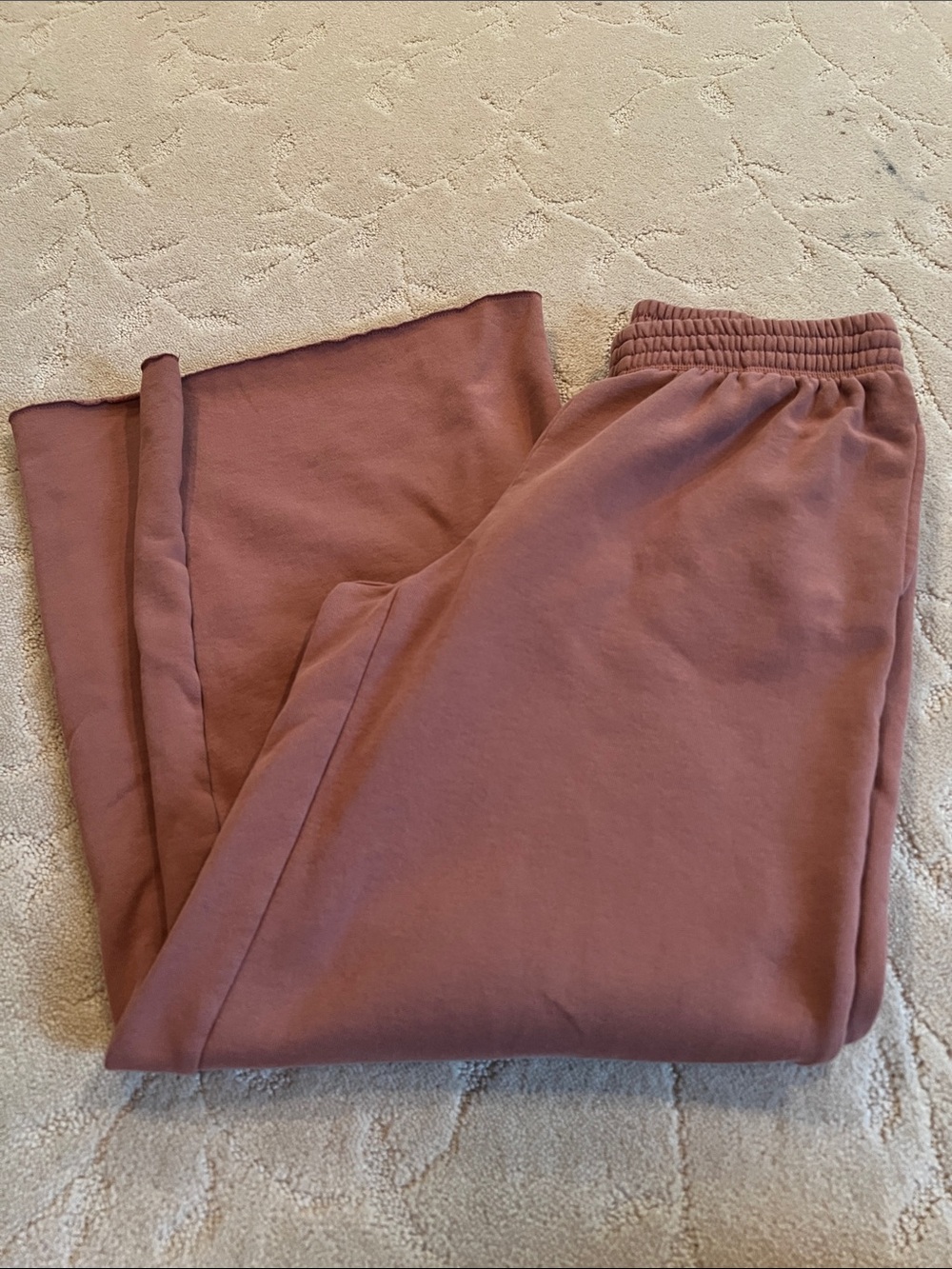 Richer Poorer Recycled Fleece Wide Leg Pant Color: Russet Size: Medium